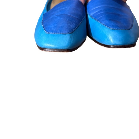 Enzo Angiolini Blue Patent Leather Loafers - Picture 9 of 13